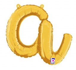 Script Letter Balloons - Gold