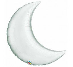 Jumbo Silver Foil Crescent Moon Balloon