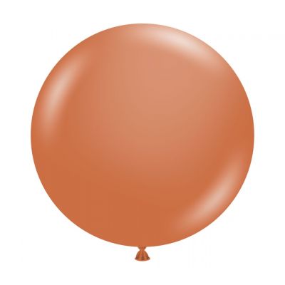 90cm Jumbo Round Balloon - Burnt Orange