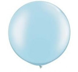 75cm Jumbo Round Balloon - Pearl Light Blue