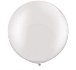 75cm Jumbo Round Balloon - Pearl White