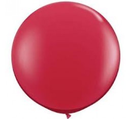 90cm Jumbo Round Balloon - Ruby Red
