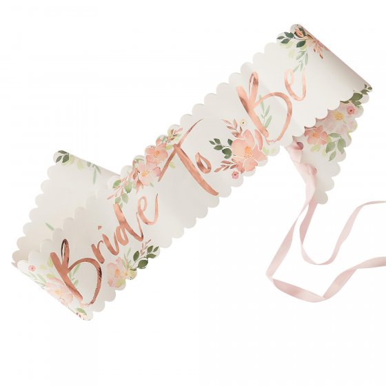 Floral Hens Party Bride to Be Sash