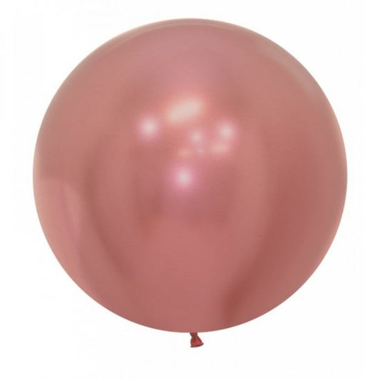 60cm Reflex Rose Gold Round Balloon