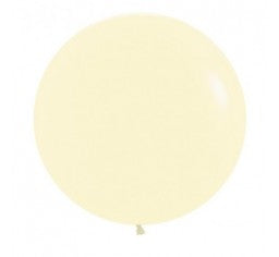 60cm Round Balloon - Pastel Matte Yellow