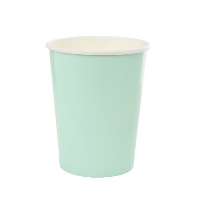Classic Pastel Mint Green Paper Cups - Pack of 10