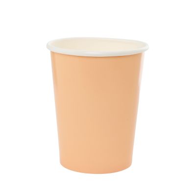 Classic Pastel Peach Paper Cups - Pack of 10