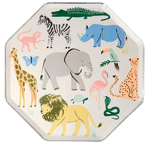 Safari Animal Dinner Plates - 8 Pack