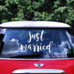 Wedding day car sticker - Just married
