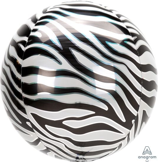 Zebra Print 40cm Orbz Balloon