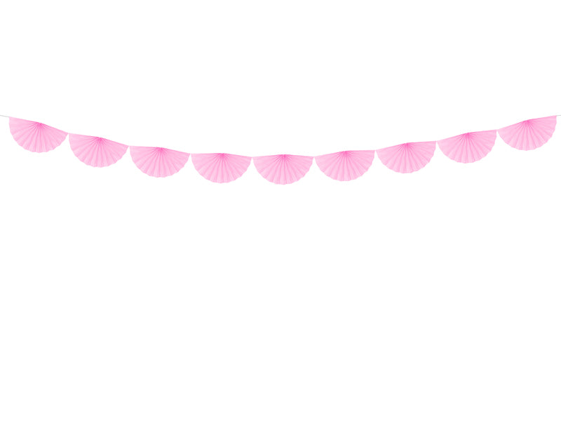 Light Pink Tissue Fan Garland