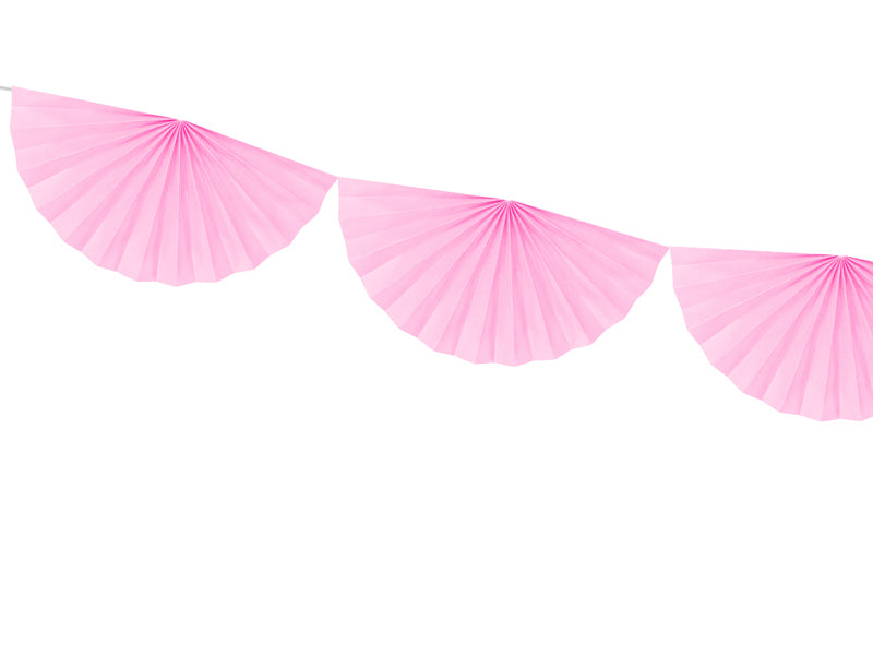Tissue Fan Garland - Light Pink