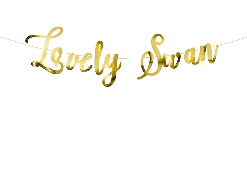 Lovely Swan Gold Script Garland