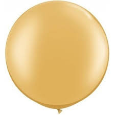 75cm Jumbo Round Balloon - Metallic Gold