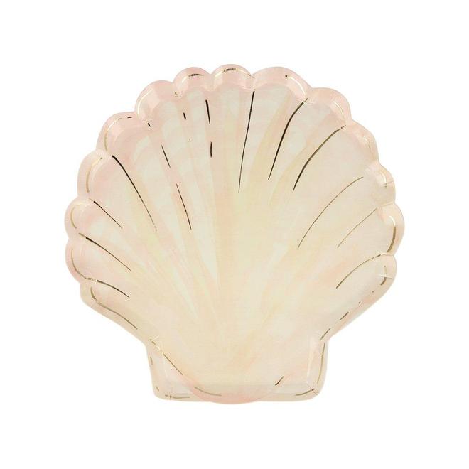 Watercolor Clam Shell Paper Plates