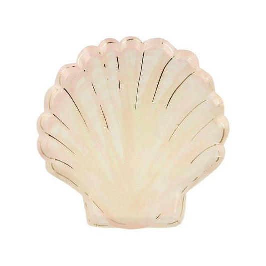 Watercolor Clam Shell Paper Plates - Pack of 8