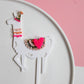 Hey Party Llama Cake Topper - PINK