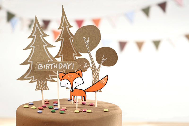 Woodland Party Cake Toppers