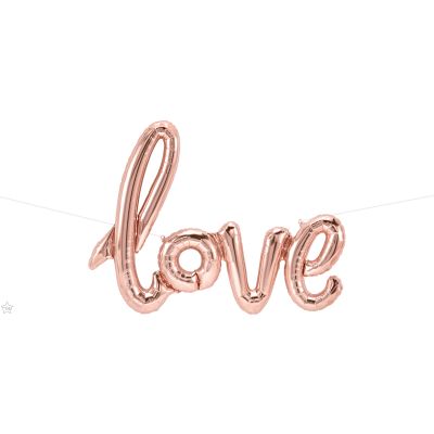 Foil Rose Gold Script 'love' Balloon
