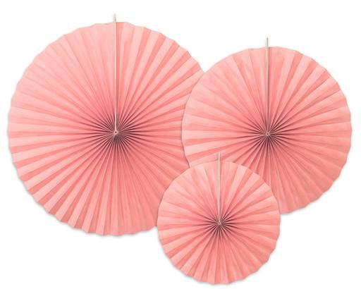 Blush Pink Paper Fan Set