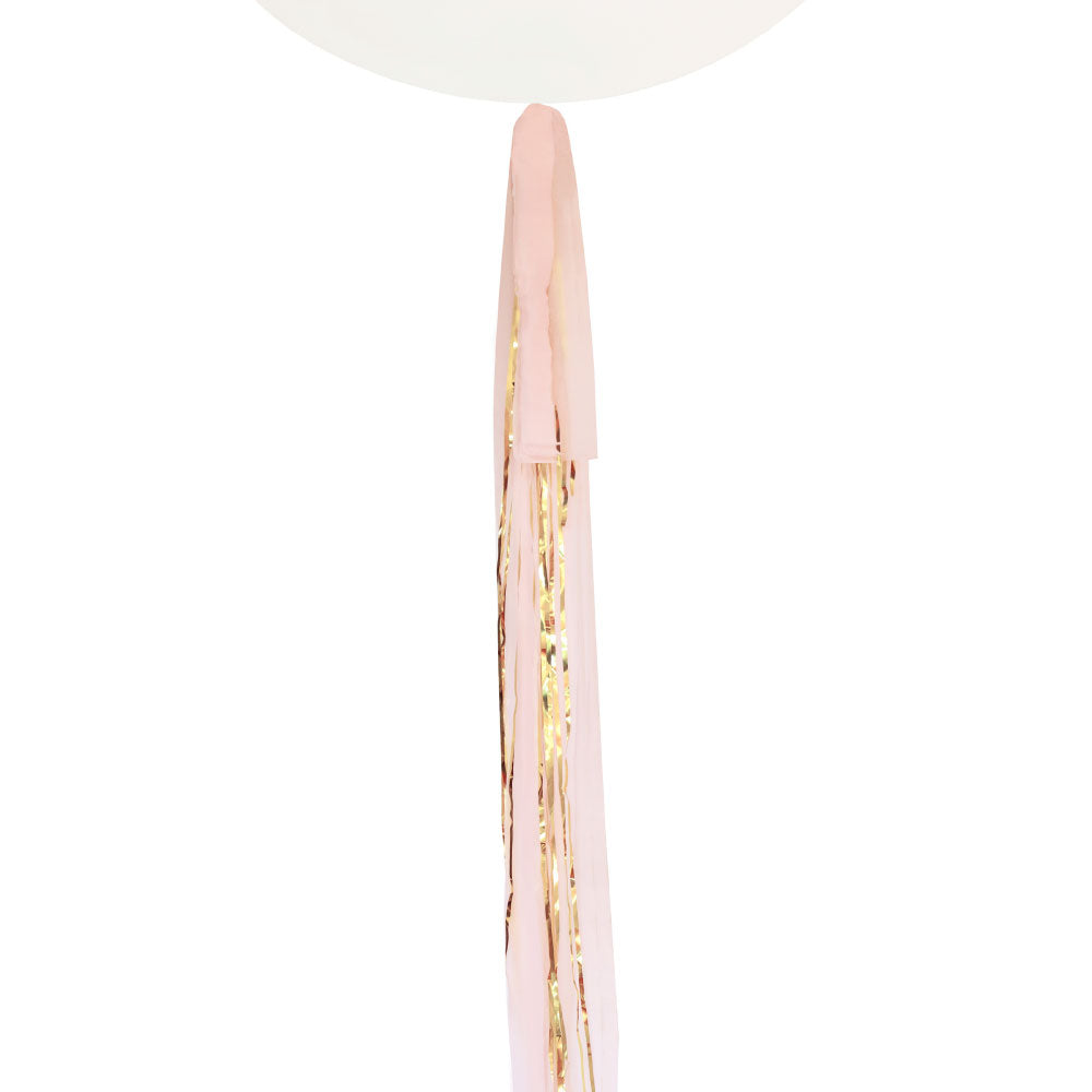 Balloon Tail - White, Gold + Pink