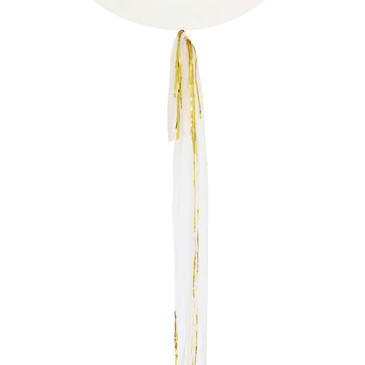 Balloon Tail - White + Gold