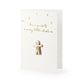 Merry Little Christmas Card with Enamel Gingerbread Man Badge