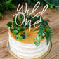 Wooden 'Wild One" Cake Topper