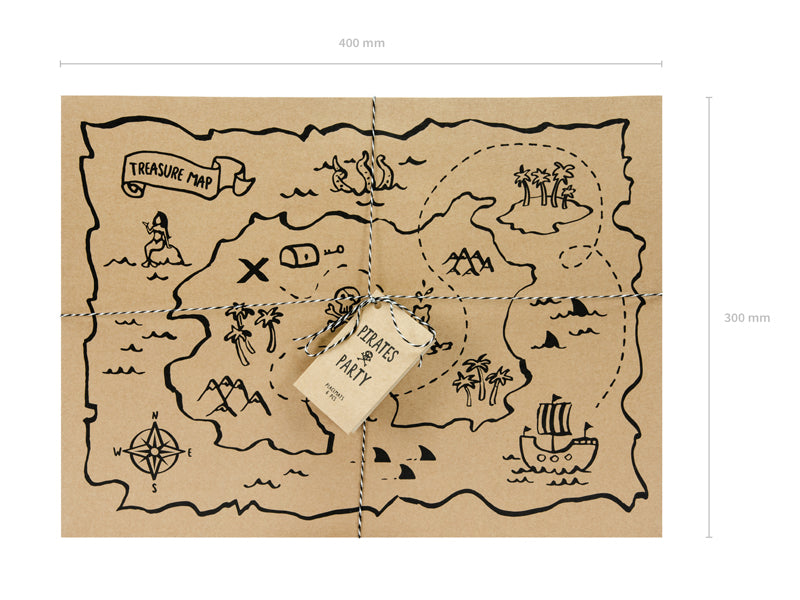 Pirate Party Treasure Map Paper Place Mats