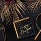 Gold Foiled Happy New Year Black Napkins