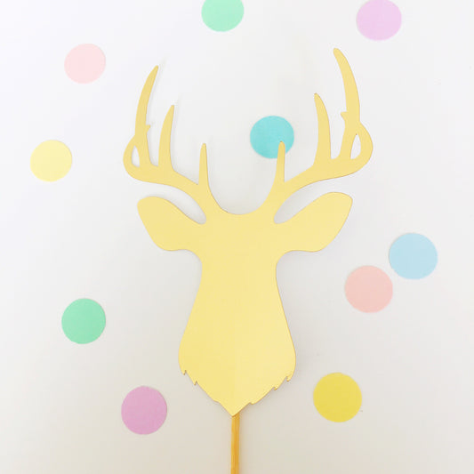 Gold Deer Cake Toppers