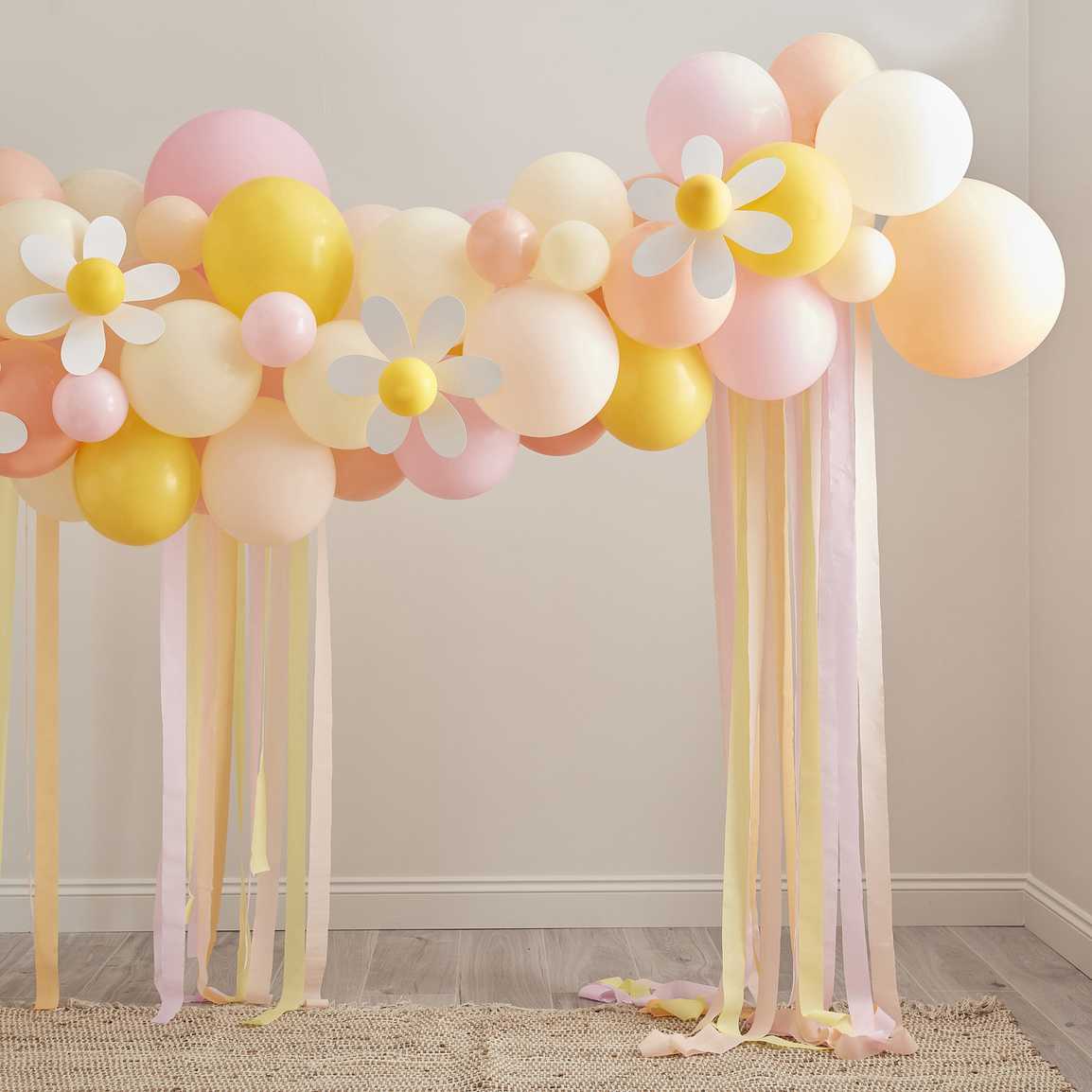 Pastel and Daisy Balloon Arch Garland Kit by Ginger Ray