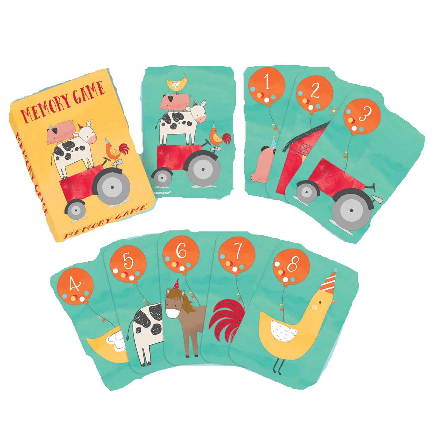 Barnyard Memory Game Card Party Favour