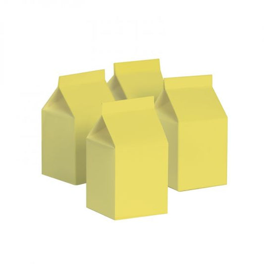 Milk Box/Party Favour Box Classic Pastel Yellow - Pack of 10