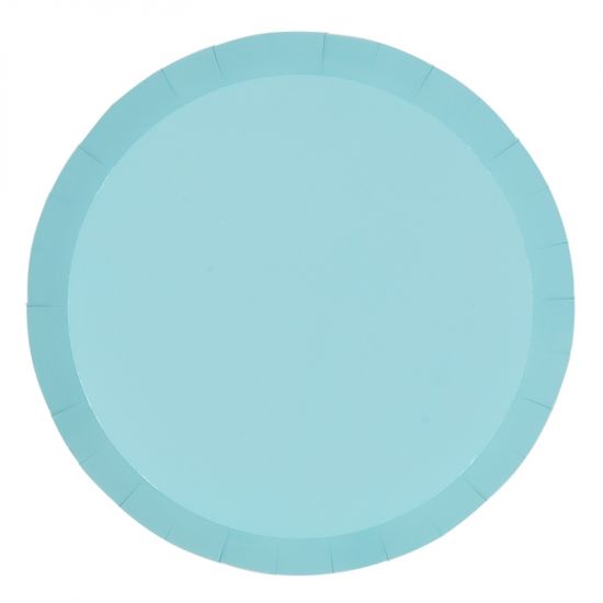 Classic Pastel Blue Paper Plates - Pack of 20