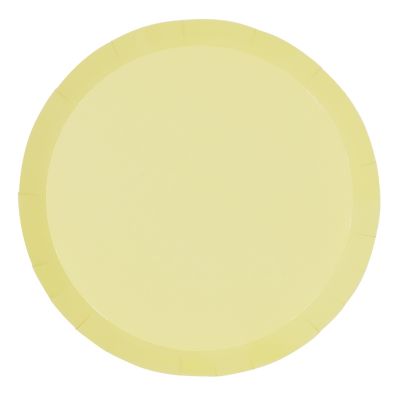 Classic Pastel Yellow Plates - Pack of 10