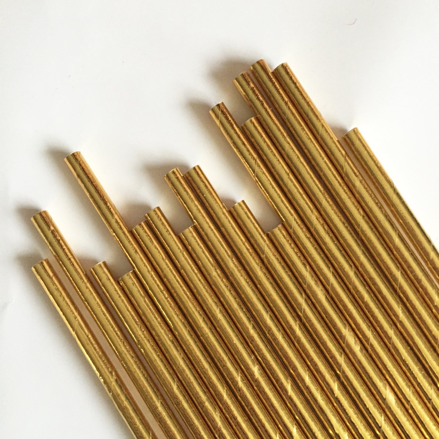 Paper Straws - Gold Foil