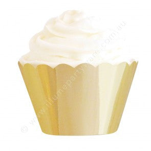 Gold Foil Cupcake Wrappers - Pack of 12