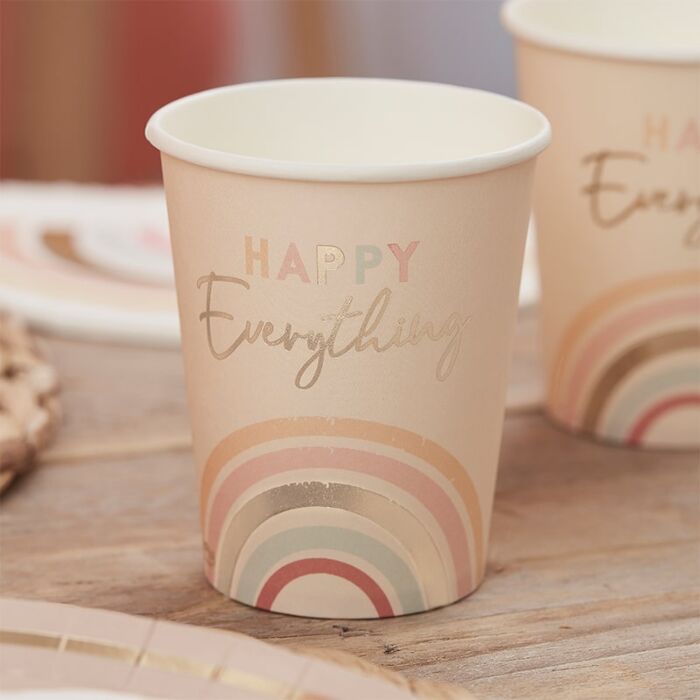 Happy Everything Natural Rainbow Cups