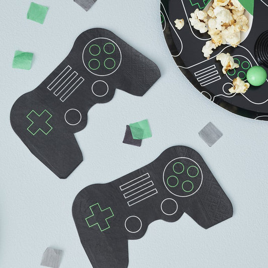 Video Game Cupcake Toppers with Black Controller - Printable Studio