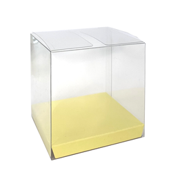 Clear Favour Party Box Pastel Yellow - Pack of 10