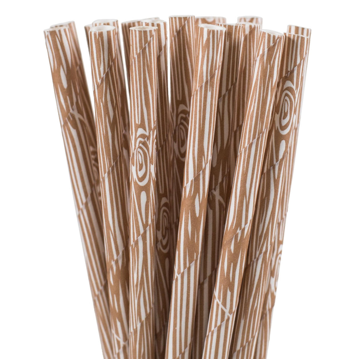 Paper Straws - Woodgrain