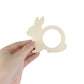 Wooden Bunny Napkin Rings 4 Pack