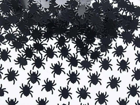 Halloween Confetti - Black Spiders