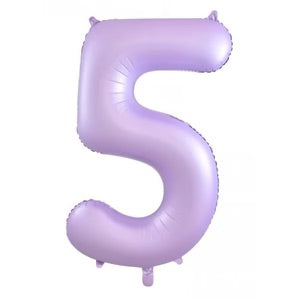 Pastel Lilac 86cm Number 5 Balloon