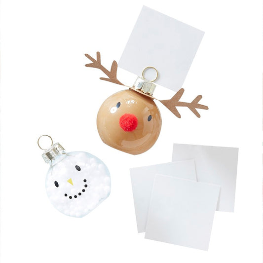 Reindeer and Snowman Place Card Holders