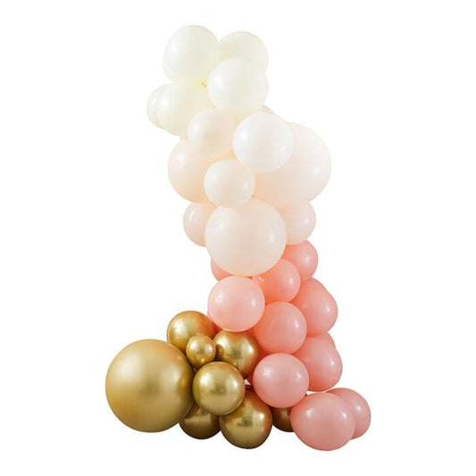 Balloon Arch Kit - Peach and Gold