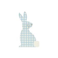 Gingham Bunny Shaped Paper Napkins