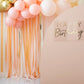 Peach + Gold Party Streamers Backdrop