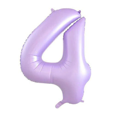 Pastel Lilac 86cm Number 4 Balloon